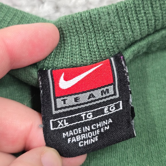 Nike Team Mens Long Sleeve Pullover Top Size XL Green Athletic Warmup Basketball - Picture 4 of 10